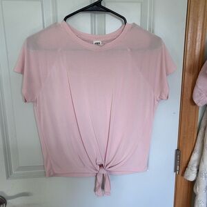 JoyLab Light Pink Tie-Front Tee